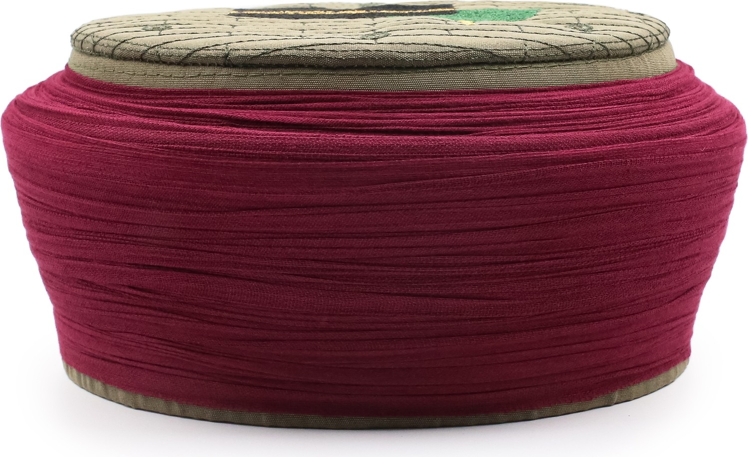 Sarıkhane Hac Umre Sarığı, Bordo Kumaş, Bordo Takke, Çapraz Sarım, Mekke-Medine, 7 Metre görsel 2