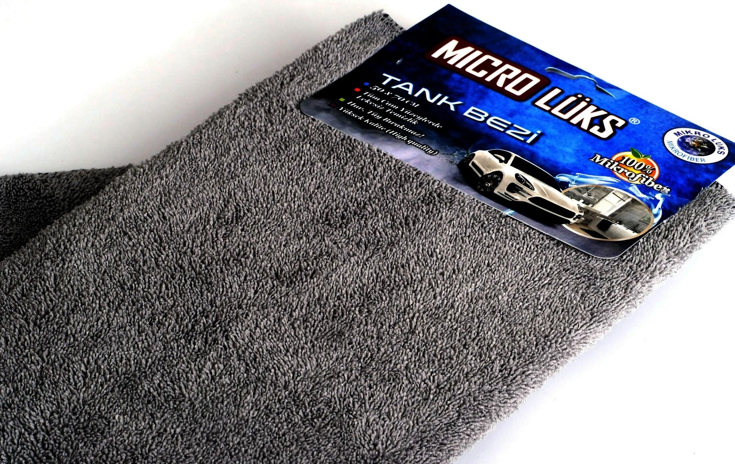 Aesco Mikro Lüks Mikrofiber Microlüks Tank Bezi 50X70 cm Süper Emici Kalın Havlu, Oto Kurulama ve Temizlik Bezi (Tekli) (1) görsel 3