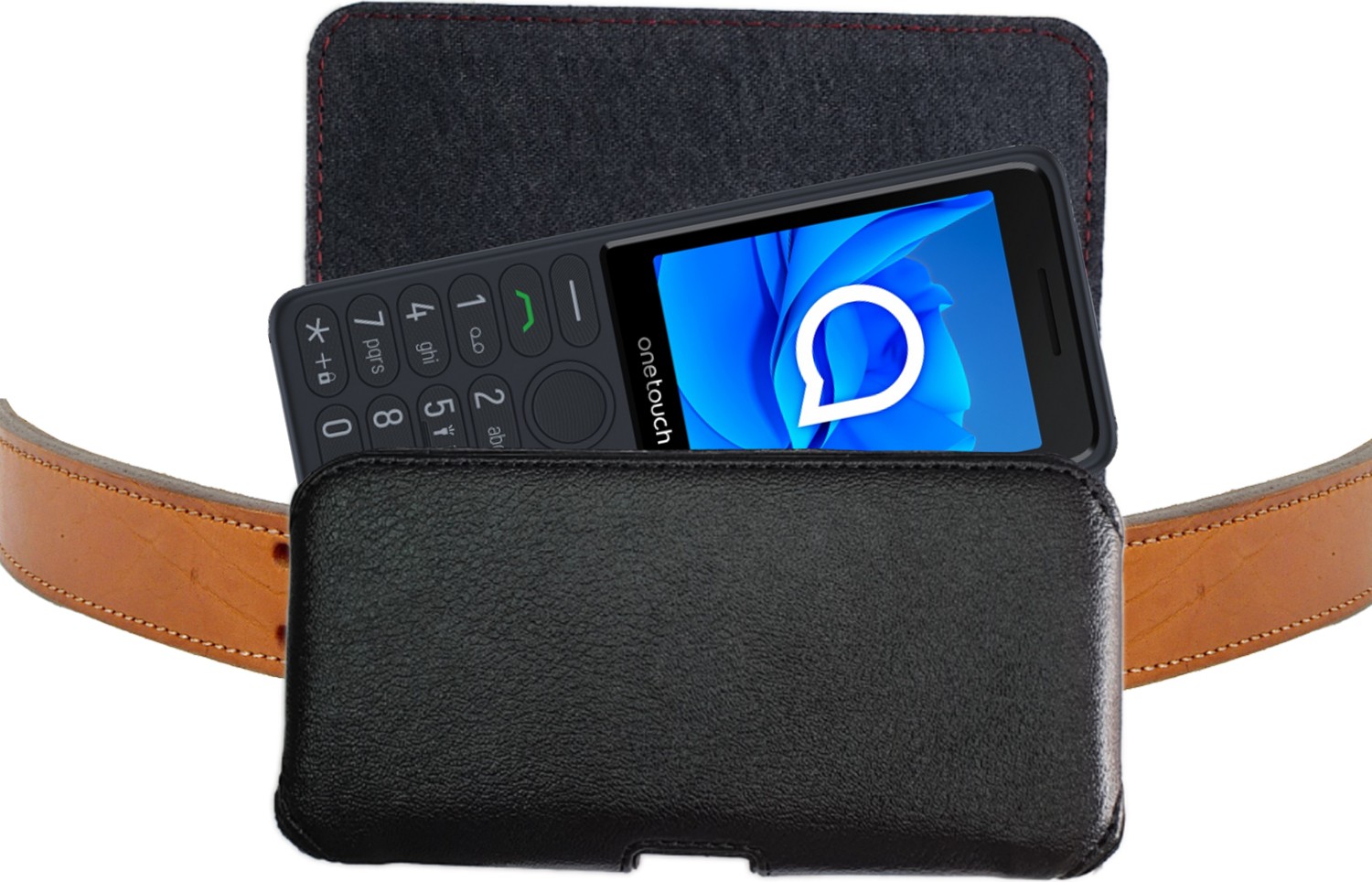 Exenar Tcl Onetouch 4022S Kılıfı 4022S Kemer Kılıfı Bel Çanta