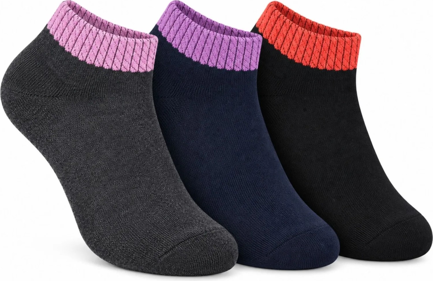 TeOra Store Kadın Havlu 3'lü Çorap Kısa Konç Dikişsiz Burun Sıcak Tutan Yumuşak Kışlık Çorap Seti