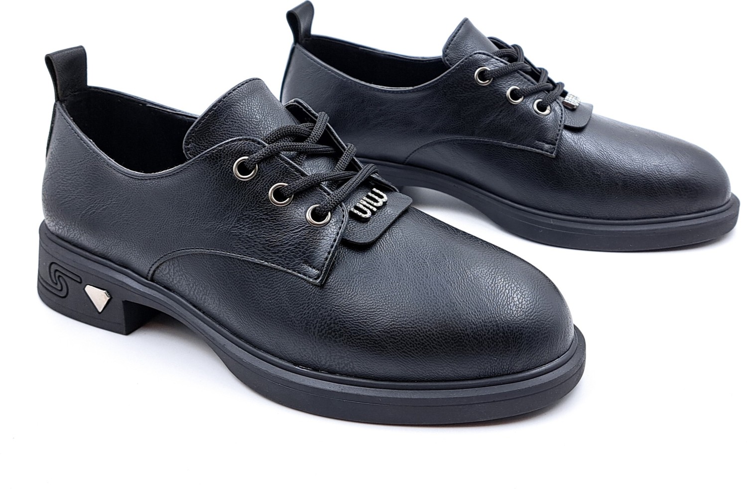 Toce T6095 Bağcıklı Oxford Tarz Günlük Kahverengi Kadın Ayakkabı