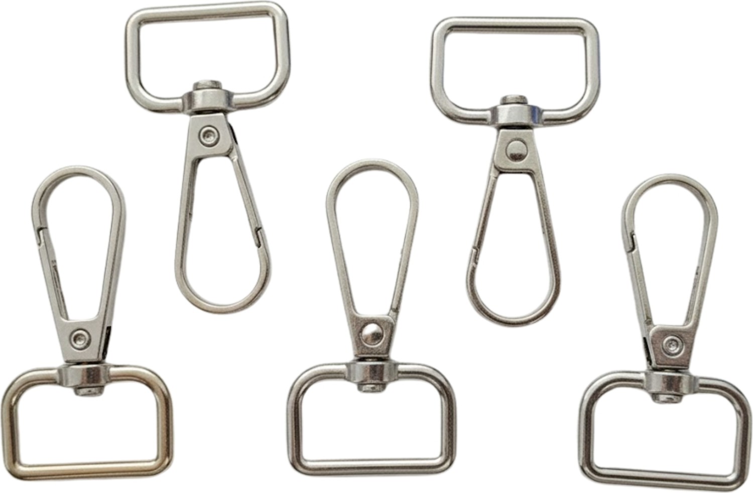 Orhan Çanta 2.5 cm Kare Kanca Nikel (Gümüş) - Metal Çanta ve Cüzdan Askı Klipsi - 20 Adet görsel 7