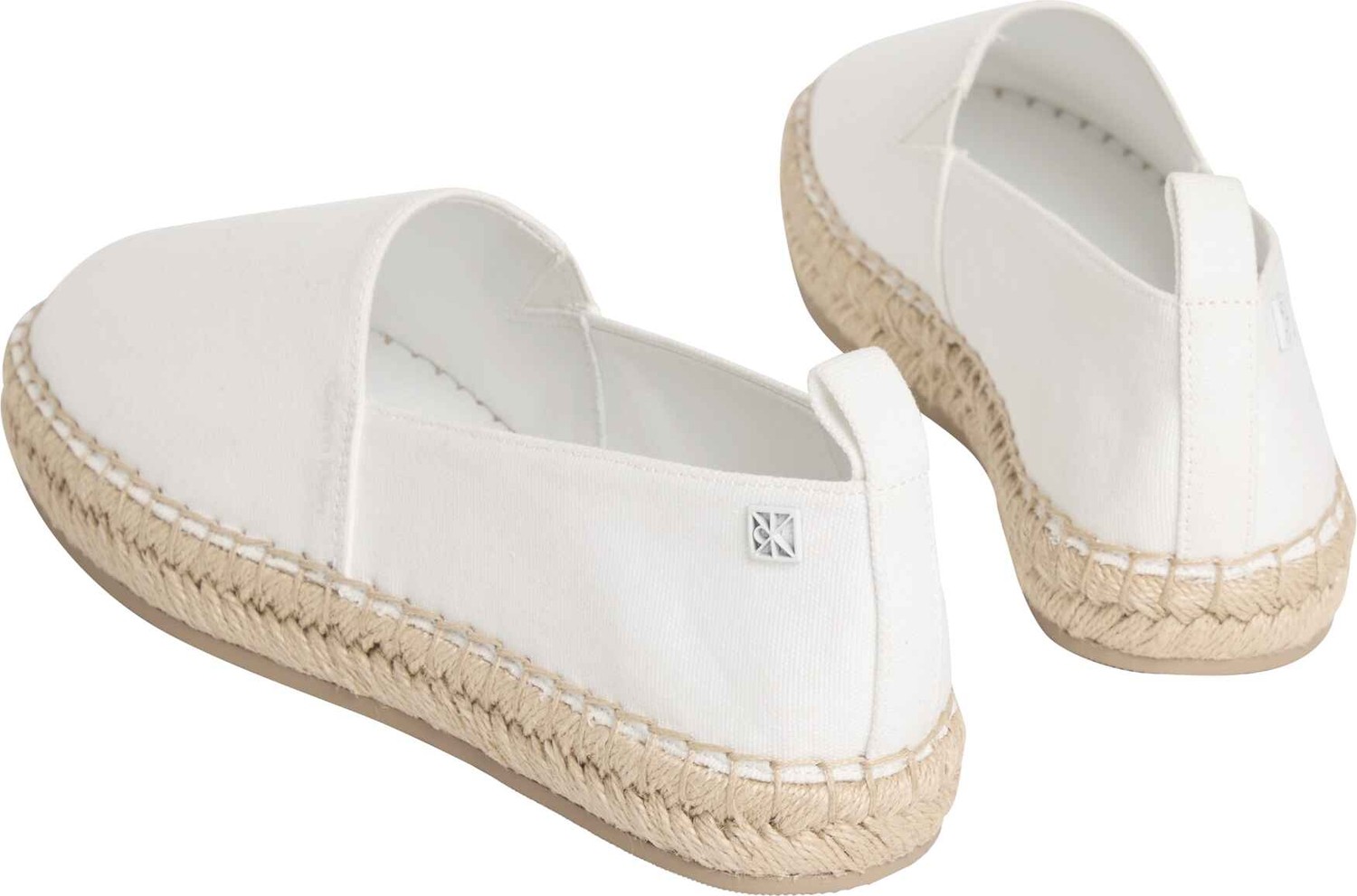 Calvin Klein Calvın Kleın Kadın Marka Logolu Günlük Kullanıma Uygun Beyaz Espadril HW0HW02931 Yad görsel 4
