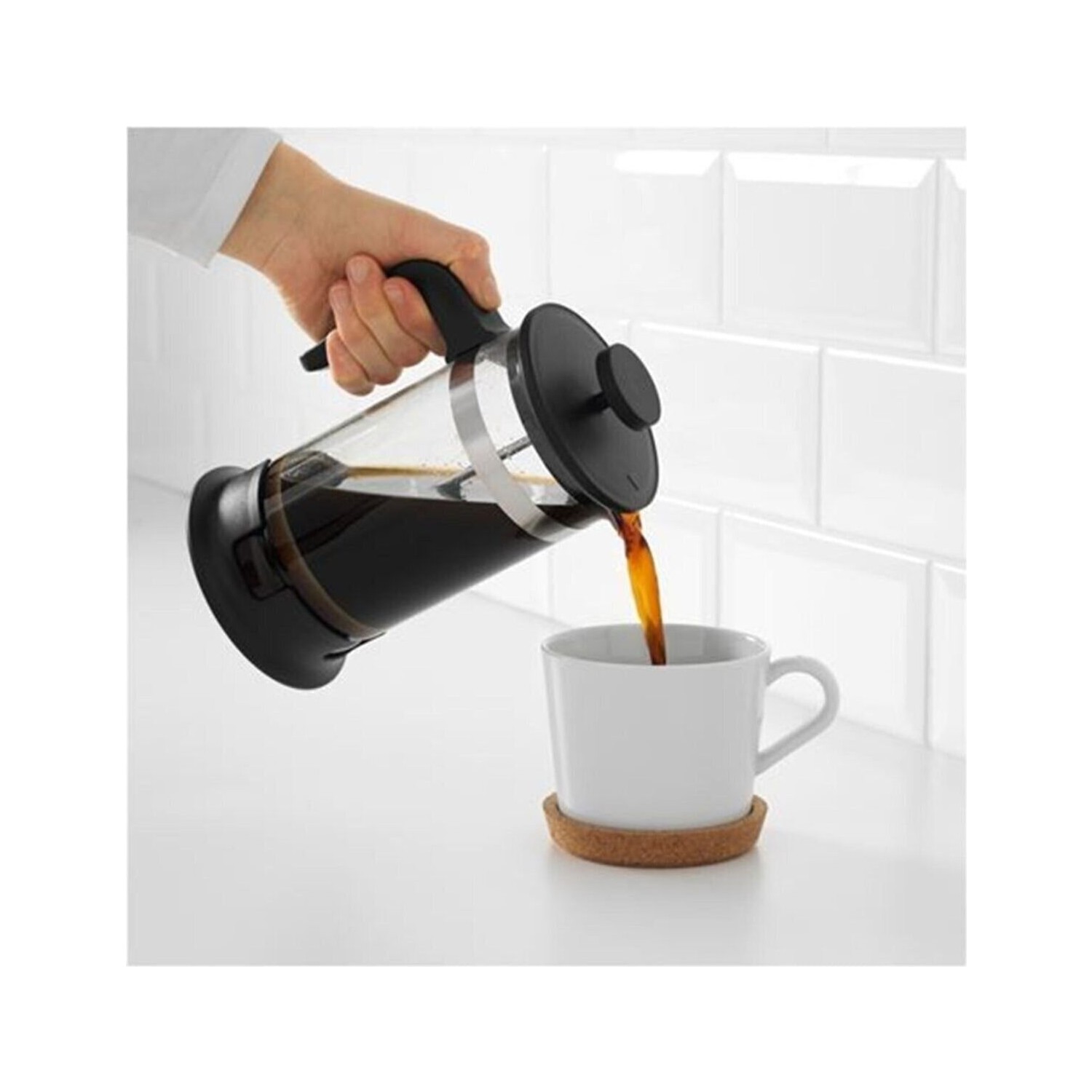 IKEA French Press 1 Lt Siyah Cam Çap 10 Cm; Yükseklik 22 Fiyatı