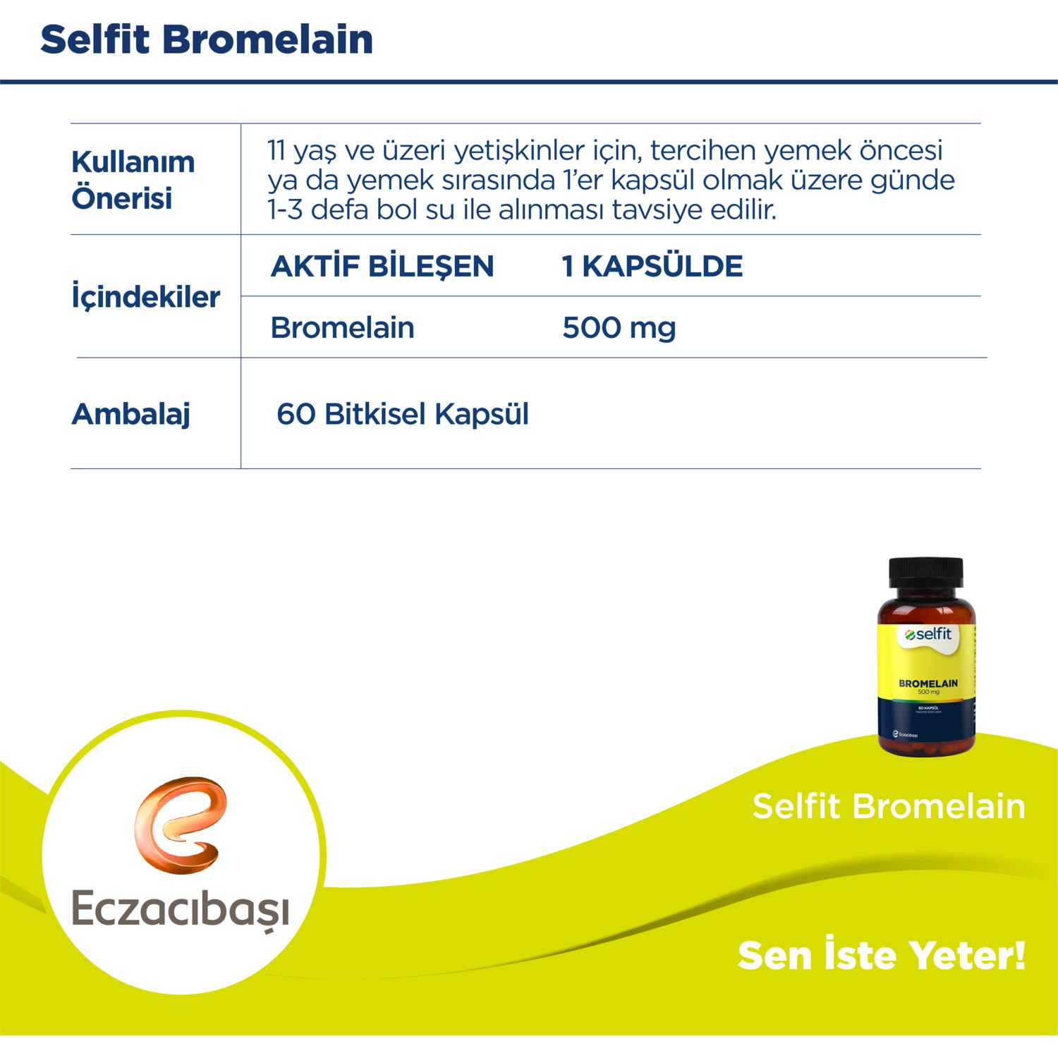 Selfit Bromelain 60 Kapsül Fiyatı Taksit Seçenekleri