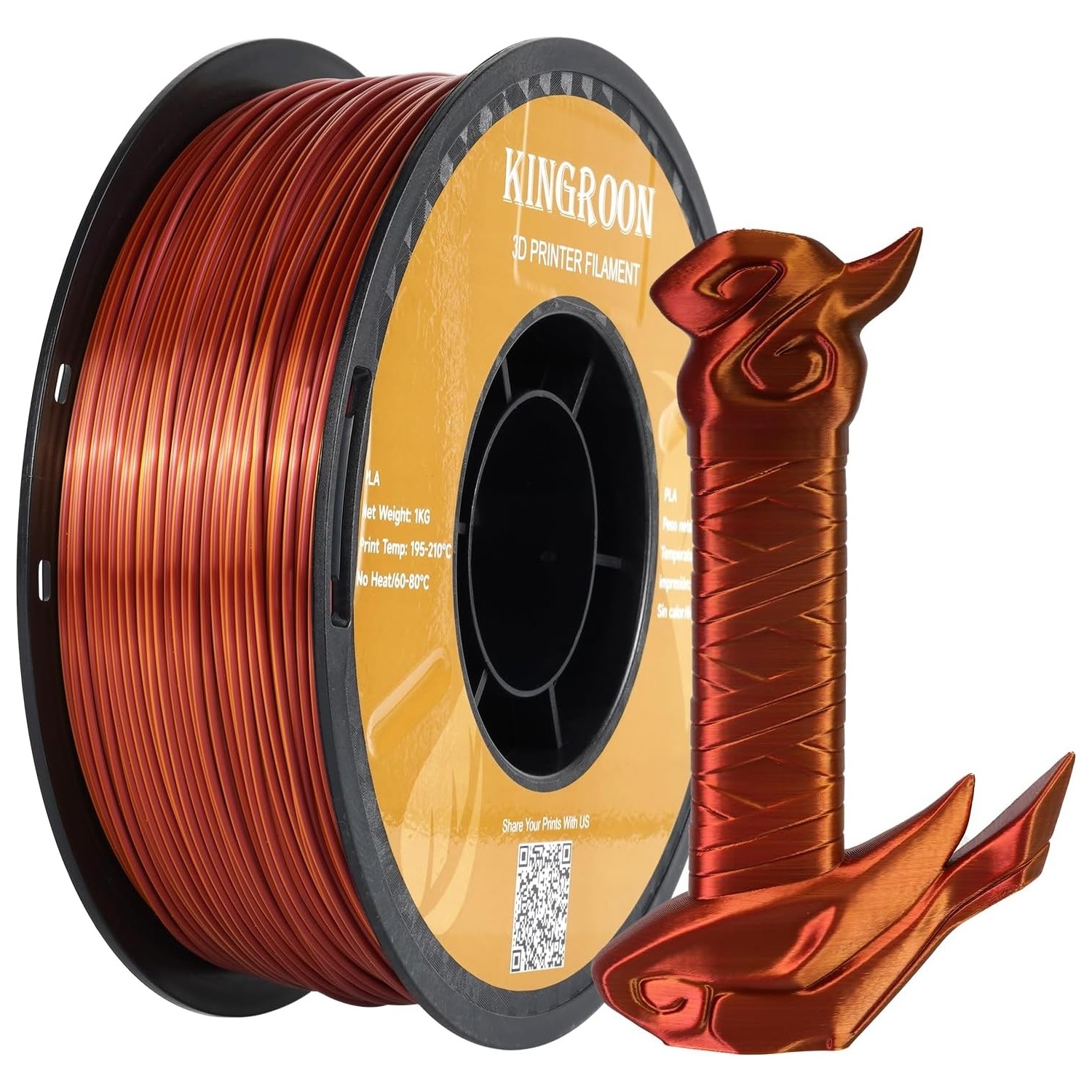 Kingroon Çift Renk Silk PLA Filament