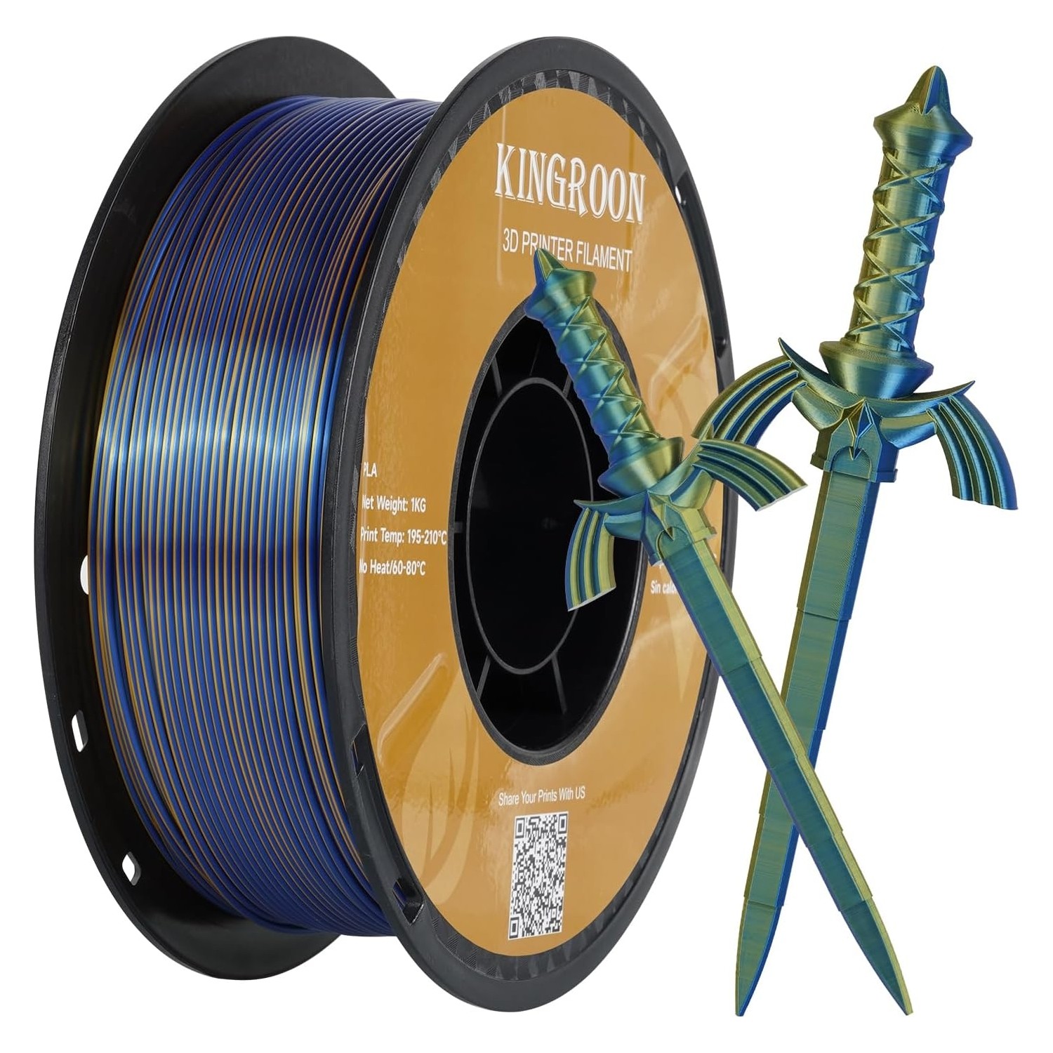 Kingroon Çift Renk Silk PLA Filament