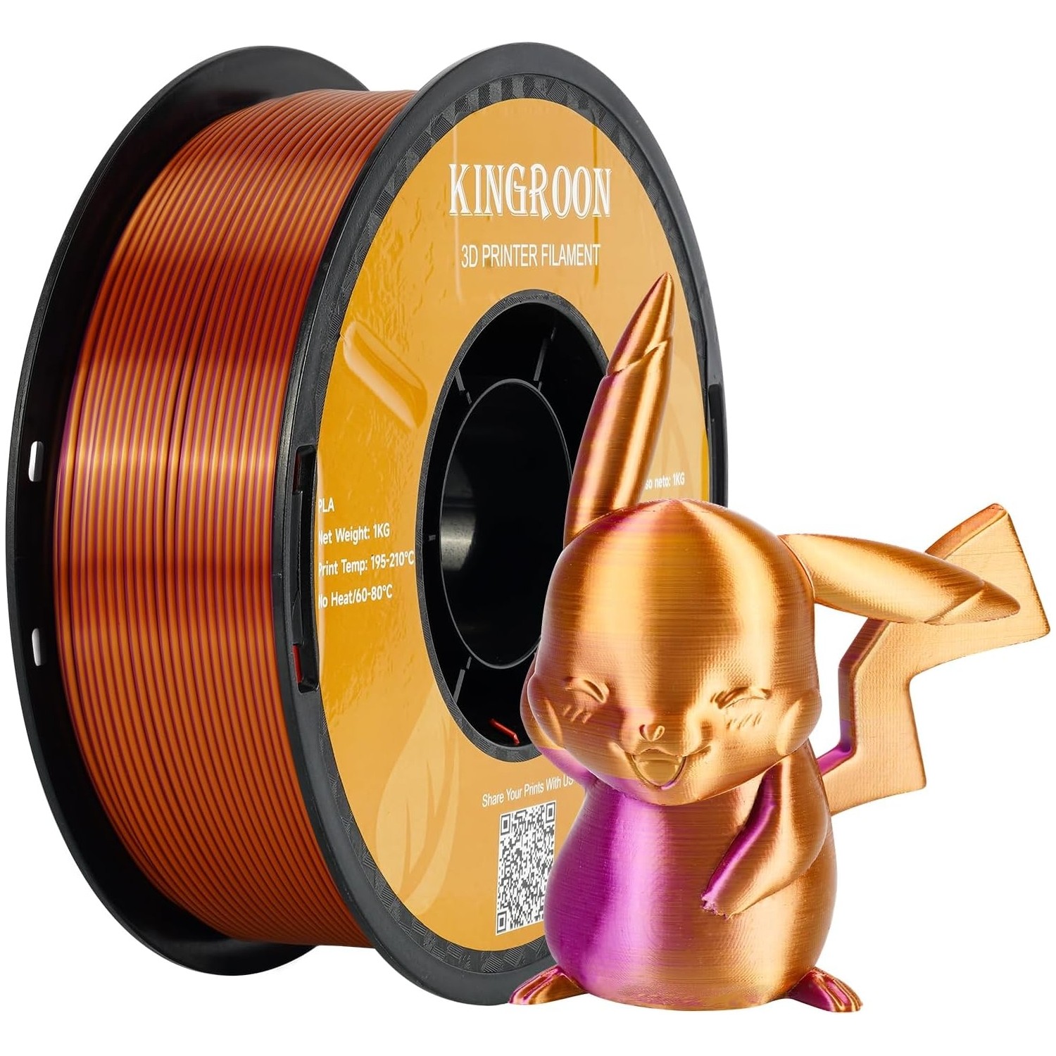 Kingroon Çift Renk Silk PLA Filament