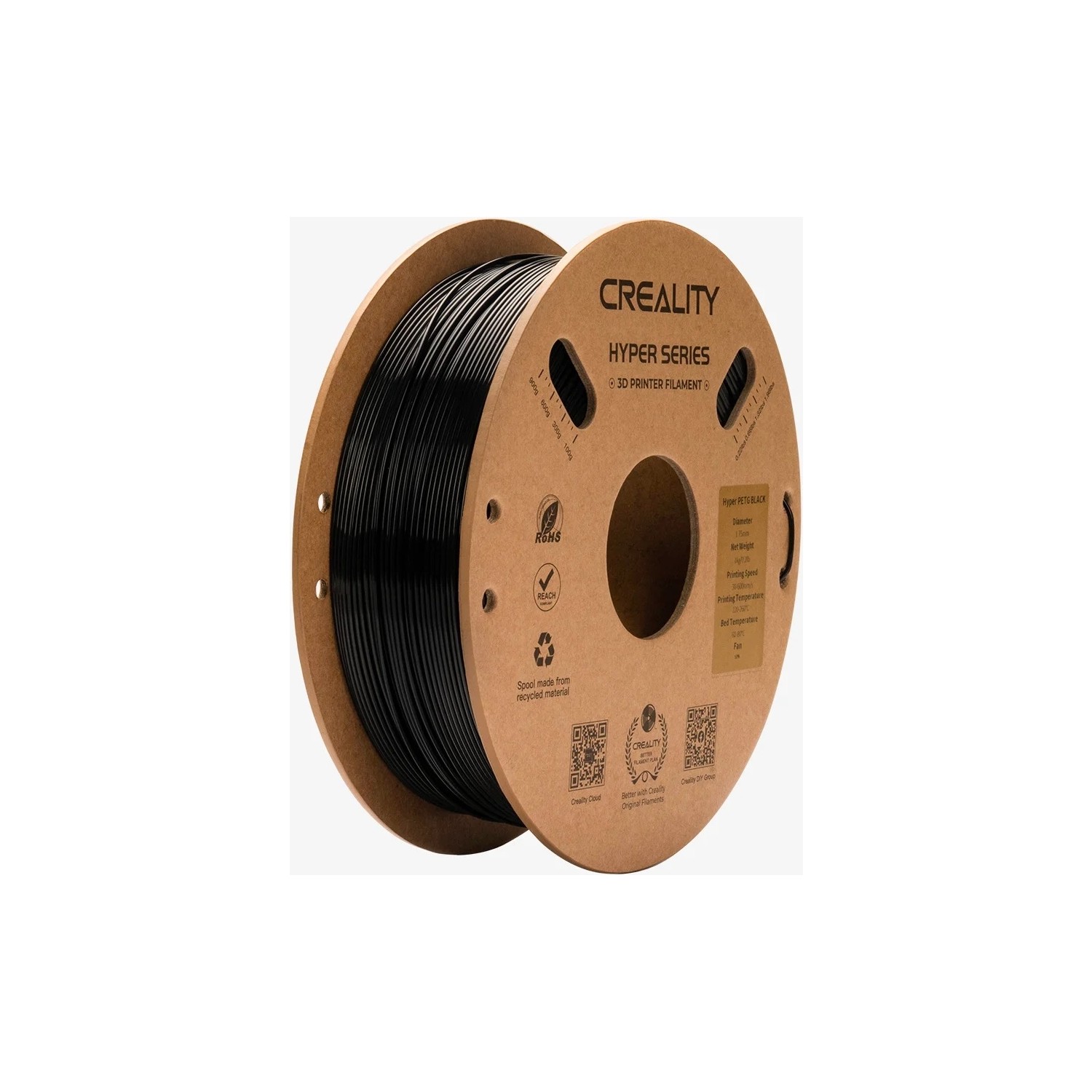 Creality Hyper Petg Filament Siyah 1.75MM 1kg Standart