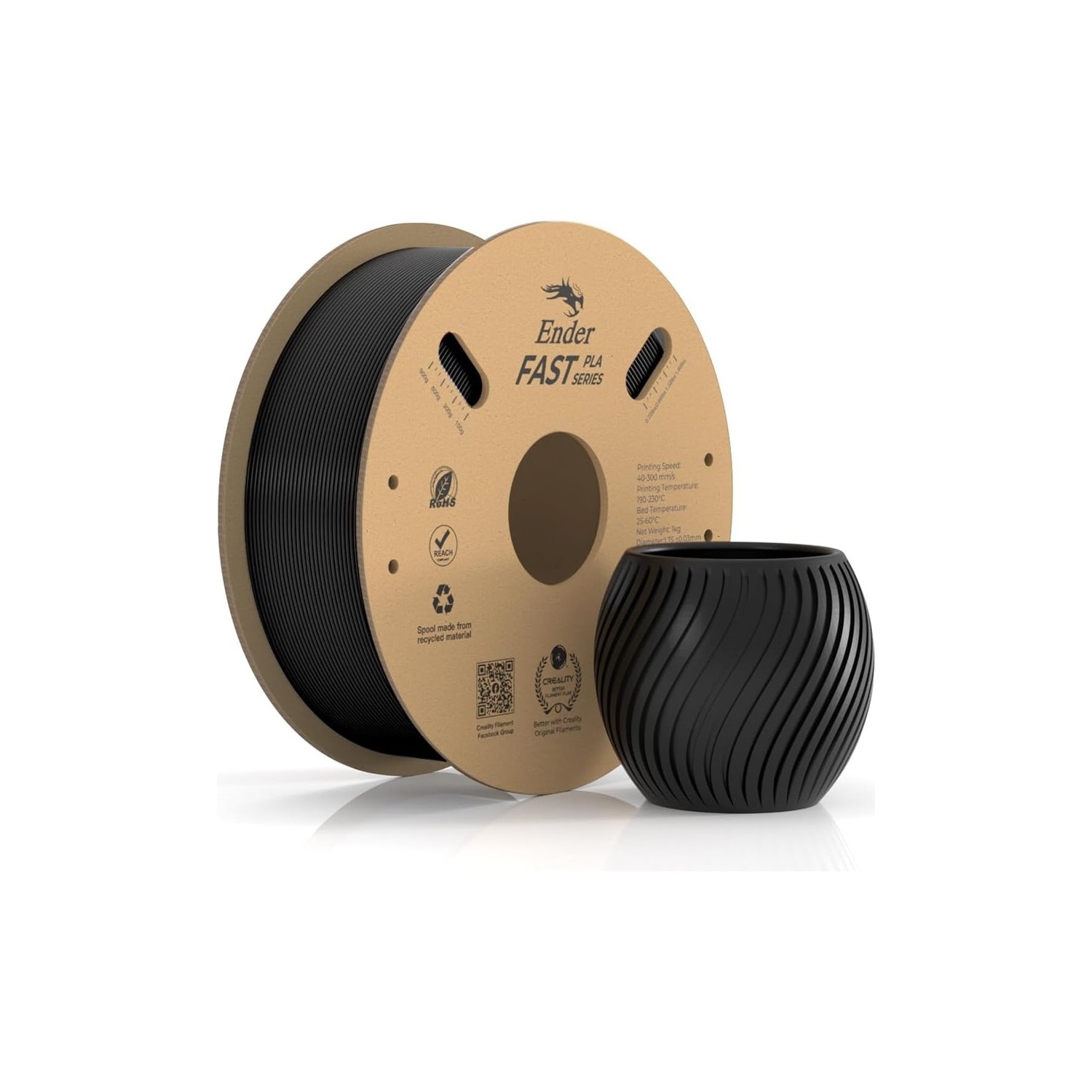 Creality Ender Fast PLA Filament Siyah 1.75 mm 1 kg