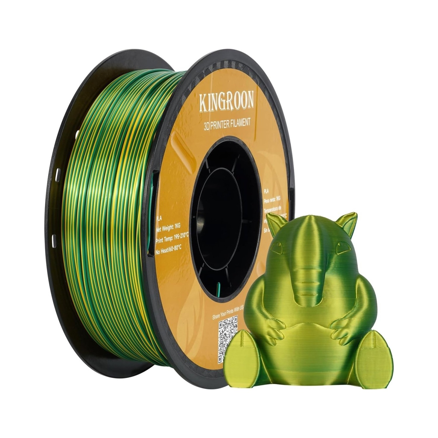 Kingroon Çift Renk Silk PLA Filament