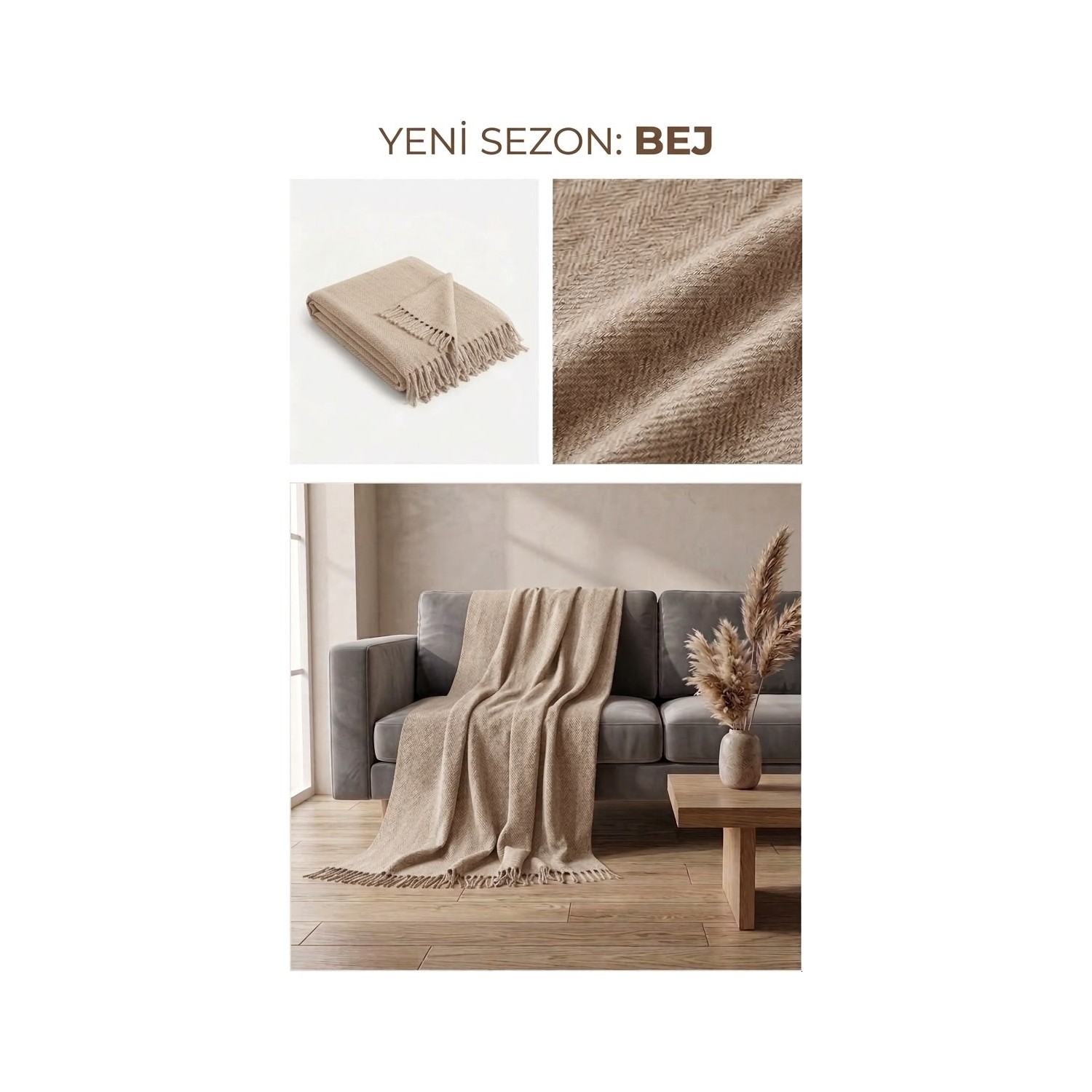 Herringbone Antrasit Koltuk Örtüsü 2. seçenek