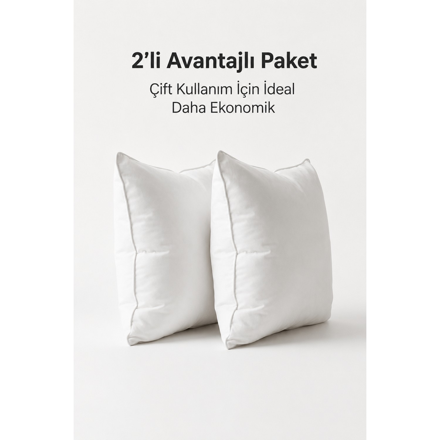 Buldan Natura 2’li Kırlent Iç Dolgu Yastığı 45×45 cm – 350 gr Boncuk Silikon Dolgulu, Yıkanabilir 2. görsel