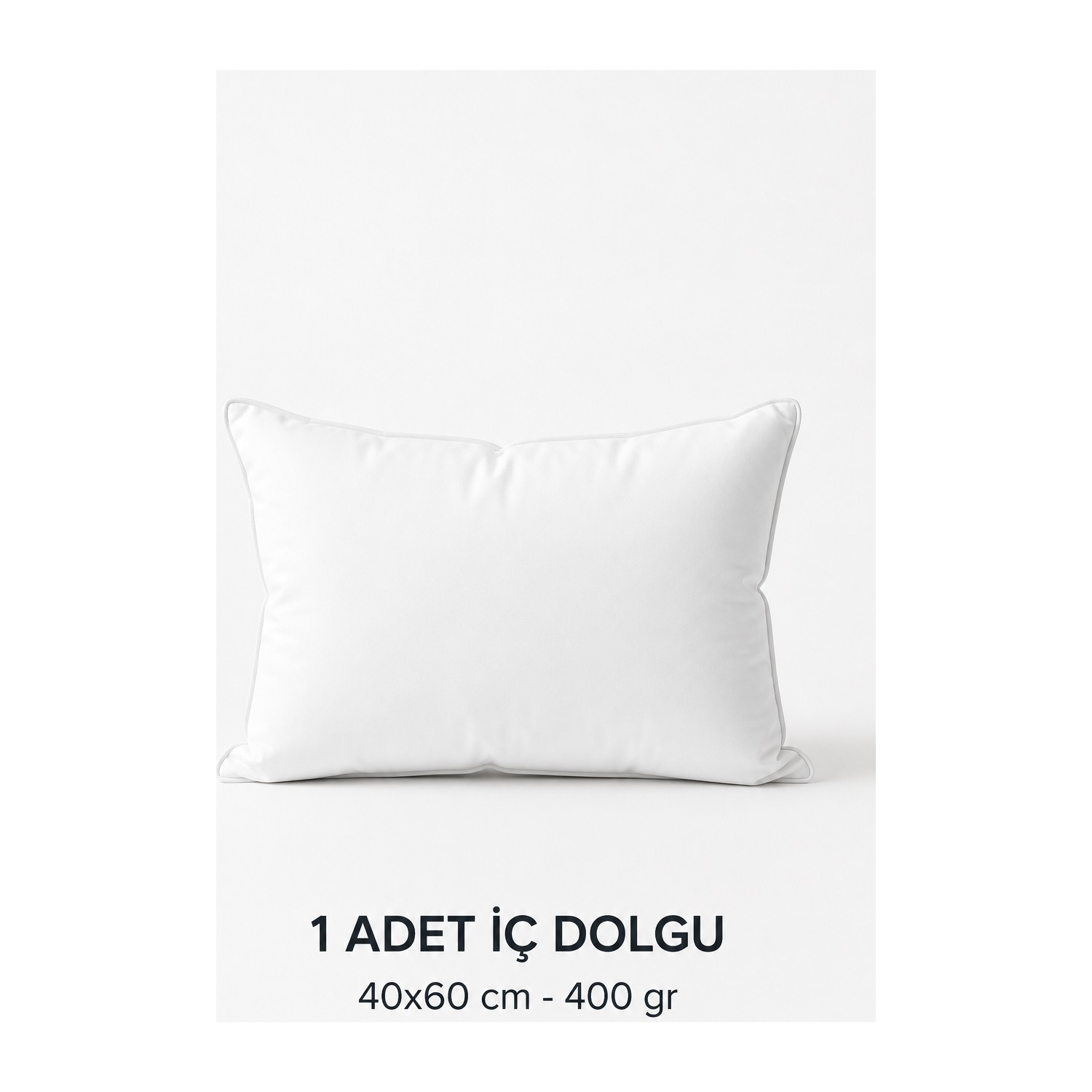Buldan Natura Kırlent Iç Dolgu Yastığı 40×60 cm – 400 gr Boncuk Silikon Dolgulu, Yıkanabilir – 1 Adet
