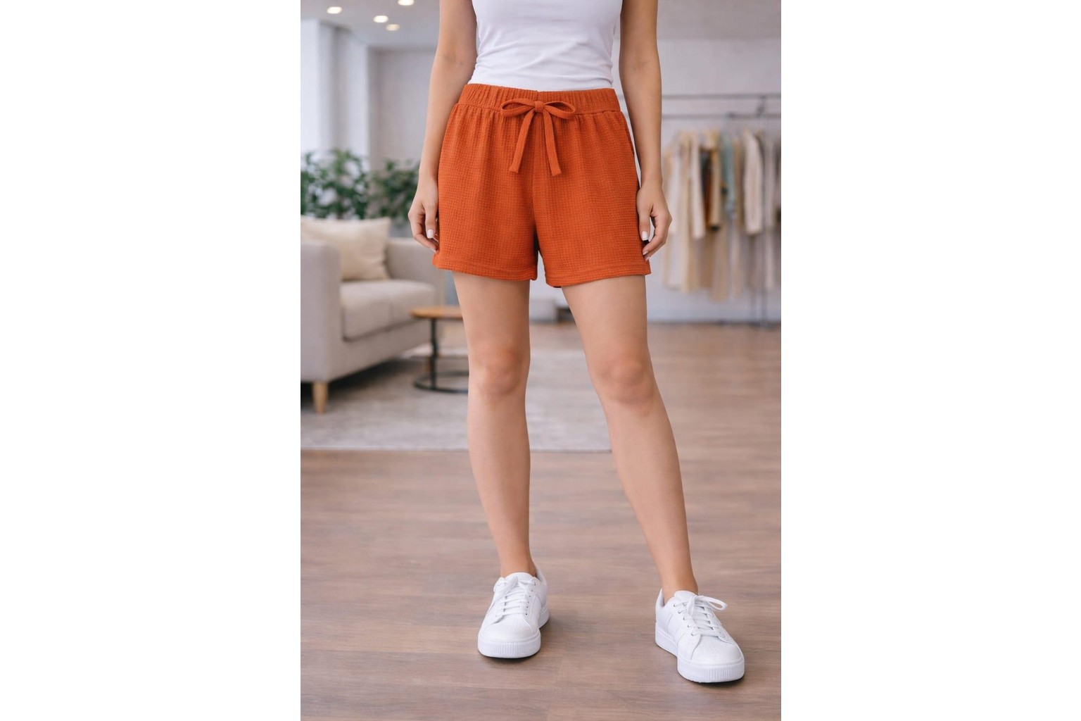 Org Marka Store Fleur 3 Lu Set Bel Lastıklı Sus Bagcıklı Cepsız Trıl Trıl Penye Short görsel 7