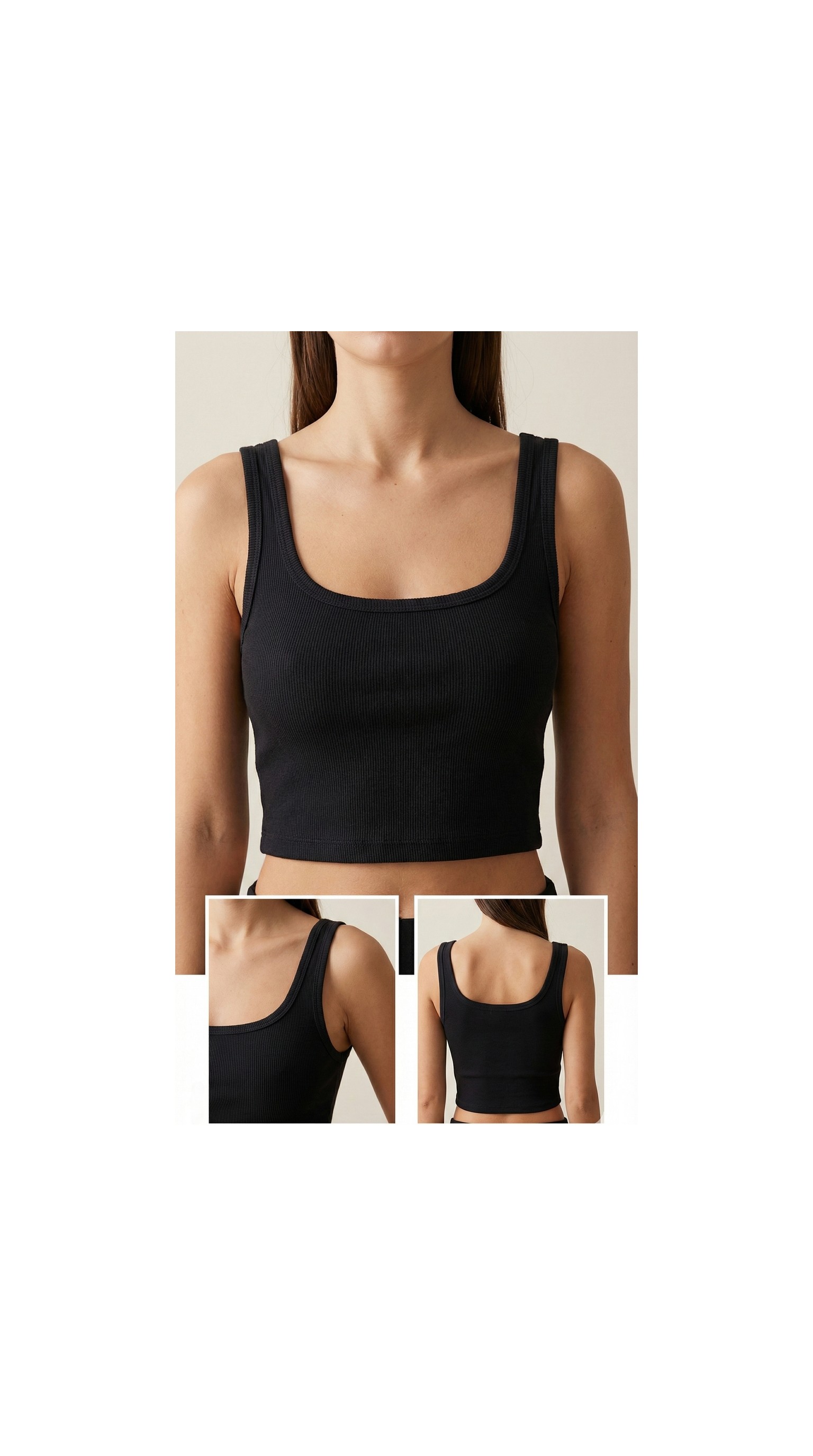 Underwear Bodyway 3'lü Fitilli Yarım Atlet & Crop Büstiyer Seti, Pamuklu, Esnek, Günlük Basic Paket görsel 2