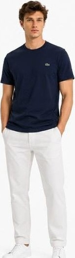 Lacoste Bisiklet Yaka Lacivert Regular Fit görsel 2