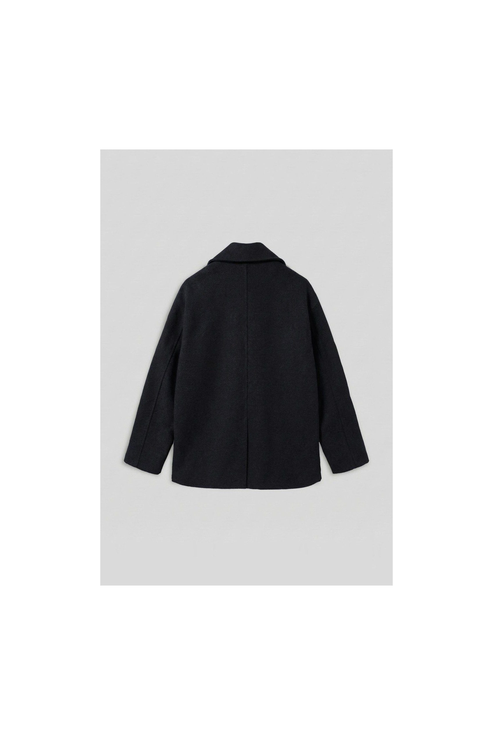 Abluka Online Erkek Oversize Kruvaze Kaban Siyah