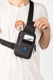 Sannora Bags Keten Telefon Bölmeli Bel ve Çapraz Omuz Çanta Göğüs Seyahet Günlük Bodybag görsel 2