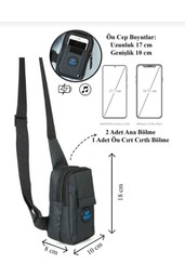 Sannora Bags Keten Telefon Bölmeli Bel ve Çapraz Omuz Çanta Göğüs Seyahet Günlük Bodybag görsel 3