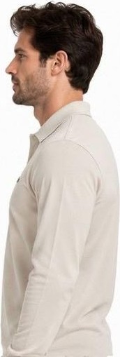 Lacoste Polo Çıt Çıt Kapama Açık Bej Regular Fit görsel 3
