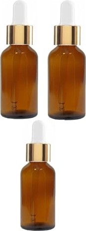 Mey İthalat 50 cc Amber Cam Damlalıklı Şişe, 50 Cc=50 ml x 3 Adet, Ecza Şişesi 86974317124679