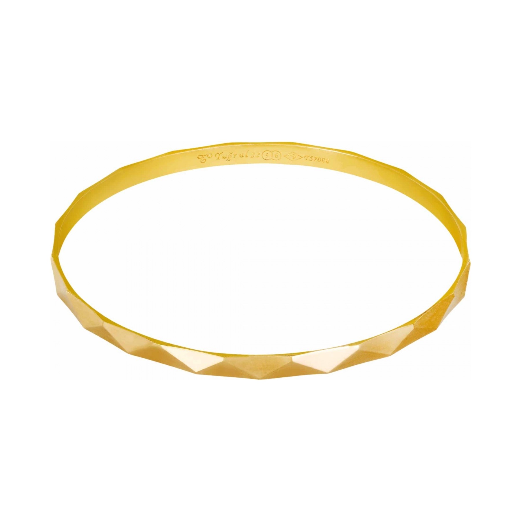 15 gr 22 Ayar Işçiliksiz Üçgen Ray  Bilezik