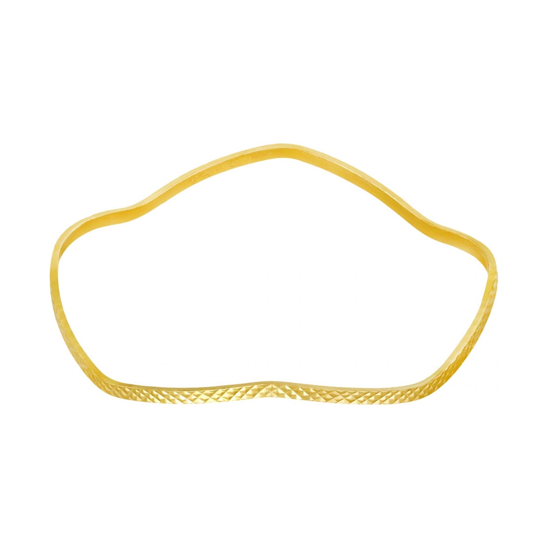 10 gr 22 Ayar Altın  Dalga Kristal Işçiliksiz Bilezik