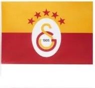 Galatasaray Lisanslı 5 Yıldızlı Elde Sallama Bayrak 50X75CM görsel 3