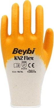 TeknoKapsül 10 Beden Nitril Iş Eldiveni 12 Adet Sarı Renk Seçeneği görsel 5