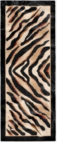 1001 Zebra Desen Karamel Soft Pamuk Şal görsel 5