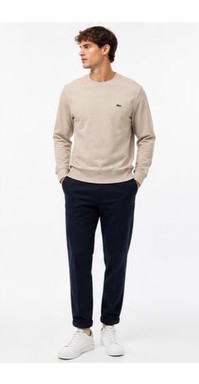 Lacoste Bisiklet Yaka Regular Fit Bej Uzun Kol görsel 5