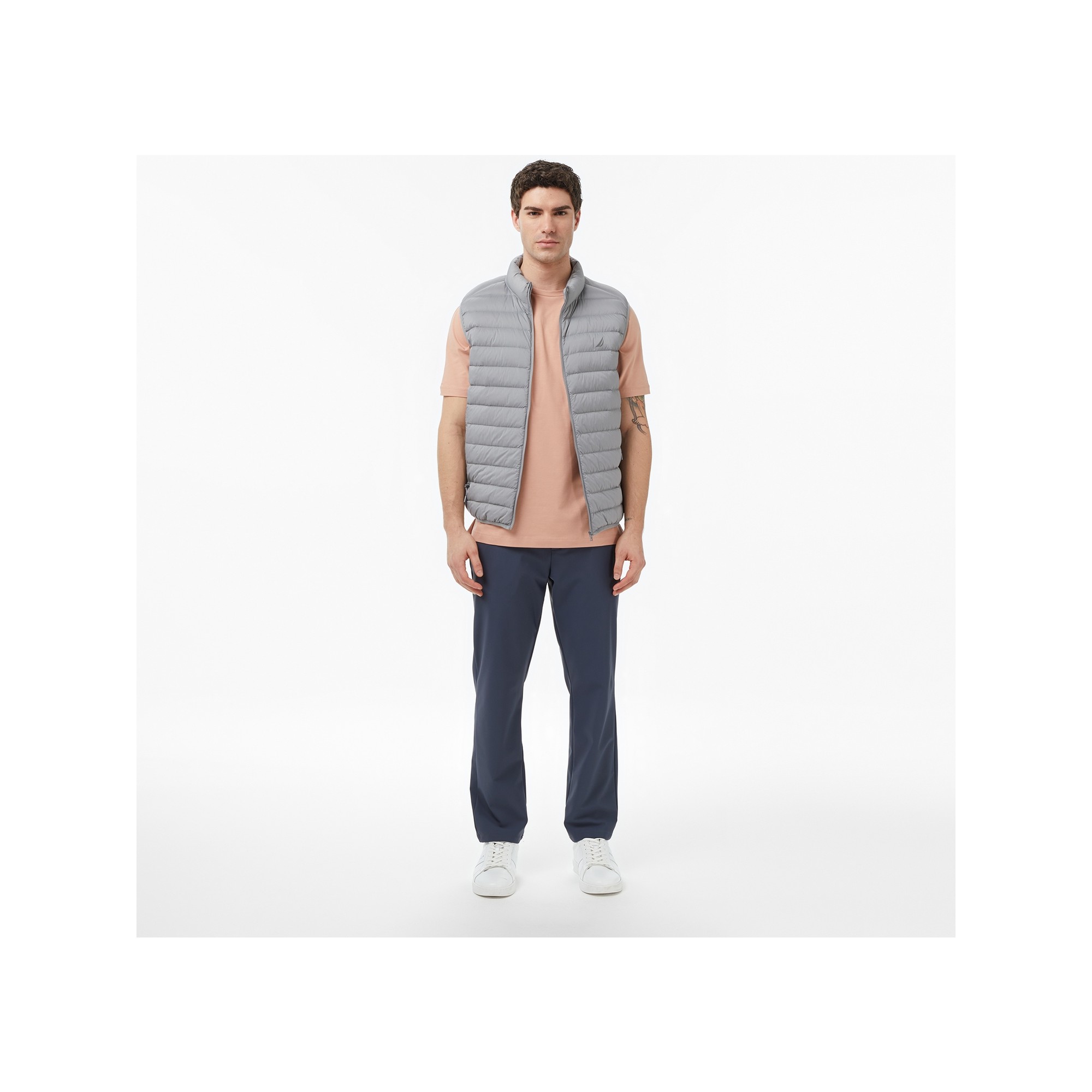 Nautica Erkek Gri Regular Fit Su İtici Kaz Tüyü Yelek J57037T.0HF görsel 3