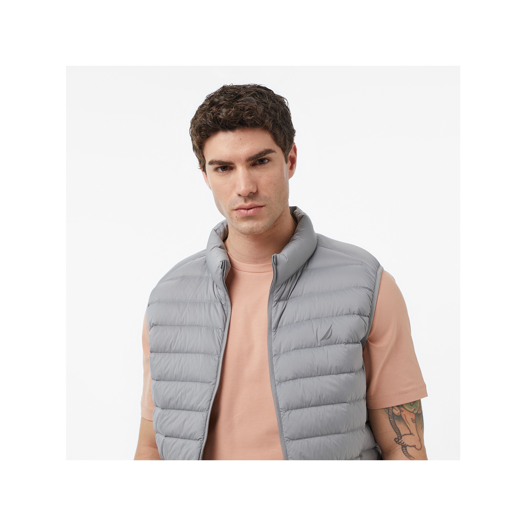 Nautica Erkek Gri Regular Fit Su İtici Kaz Tüyü Yelek J57037T.0HF görsel 5