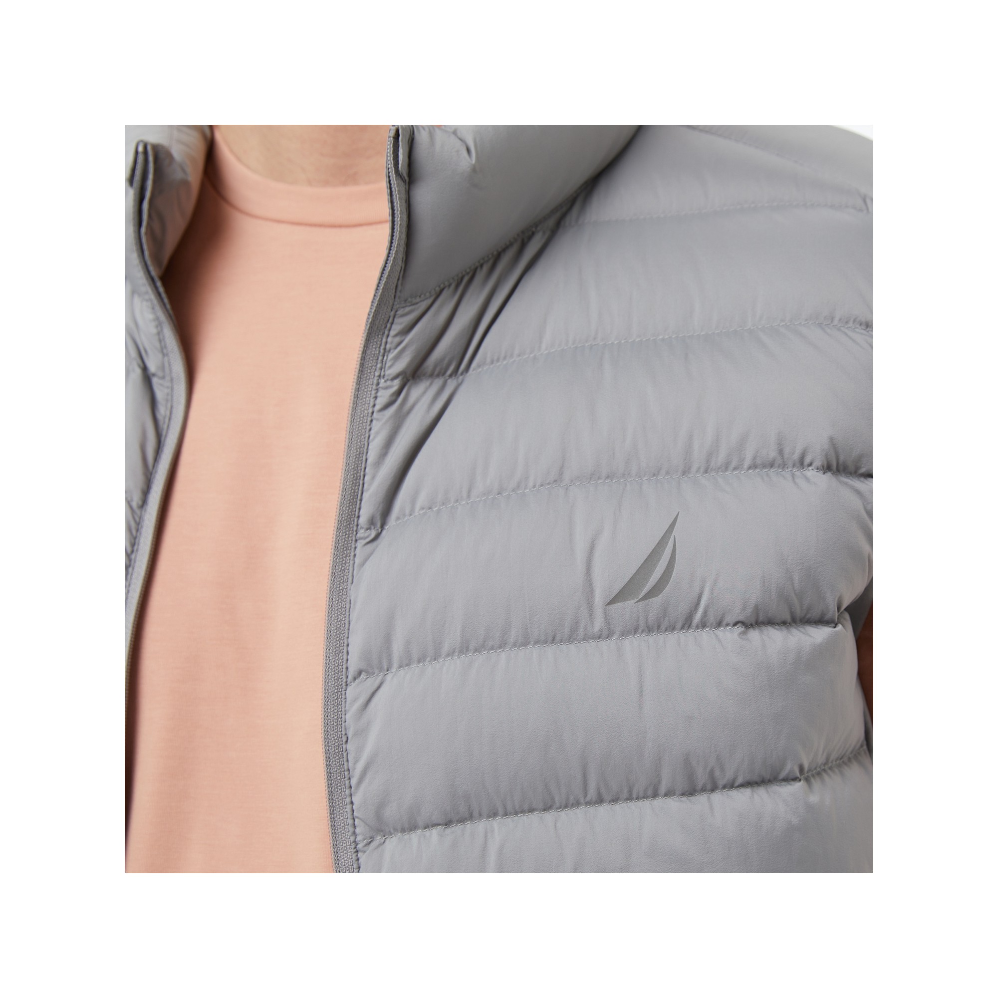 Nautica Erkek Gri Regular Fit Su İtici Kaz Tüyü Yelek J57037T.0HF görsel 4
