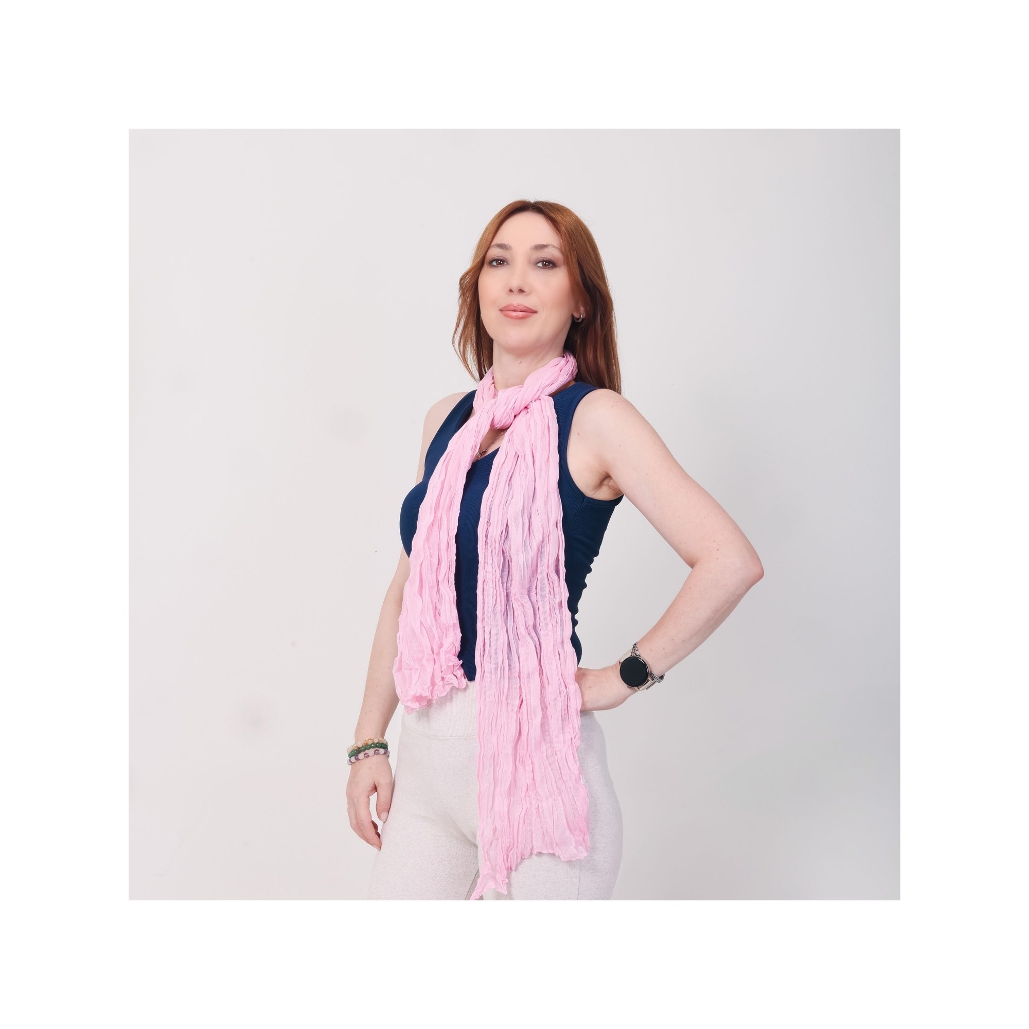 Mystic Shawl Lüks %100 Pamuk Bürümcük Şal (65X175 Cm) görsel 4