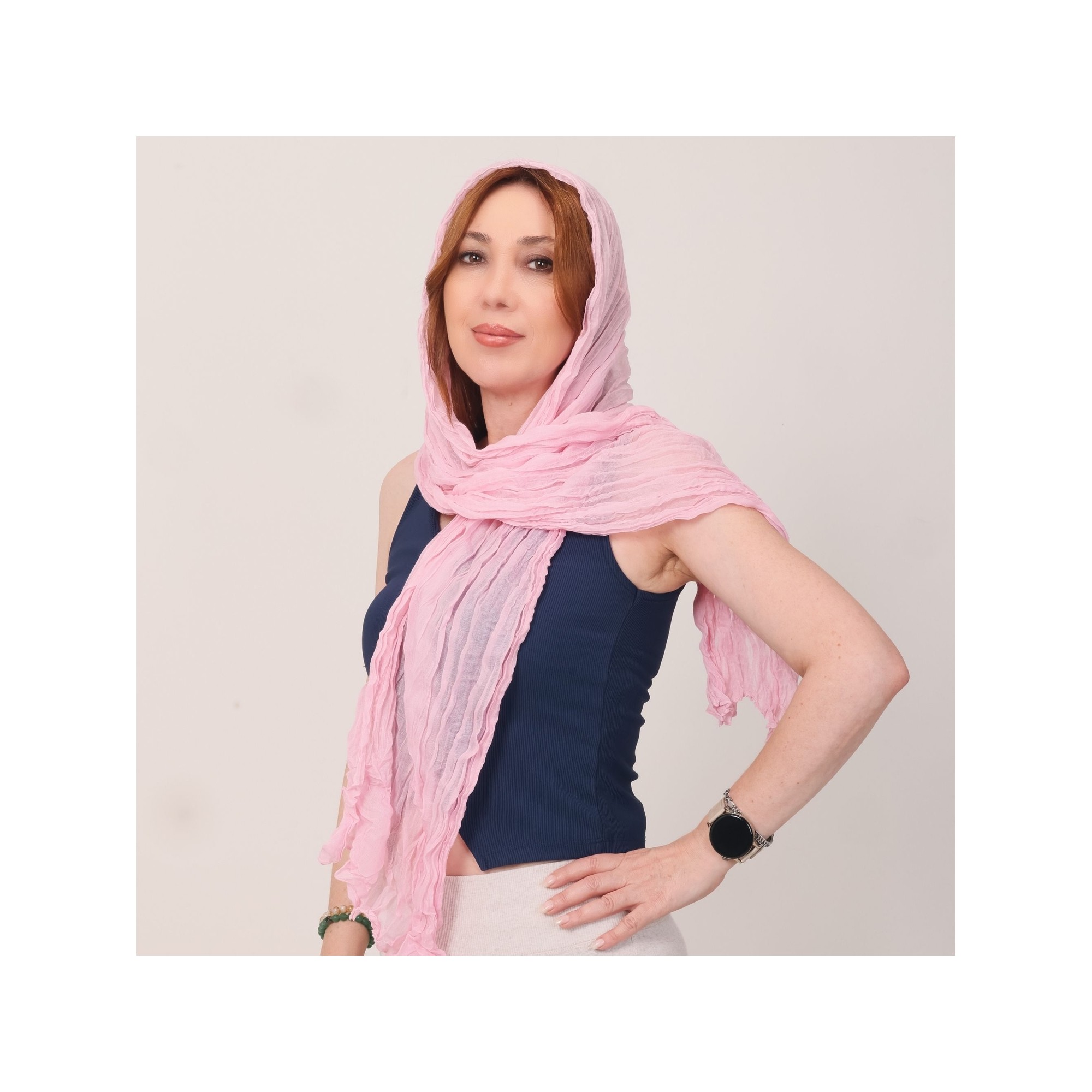 Mystic Shawl Lüks %100 Pamuk Bürümcük Şal (65X175 Cm) görsel 5