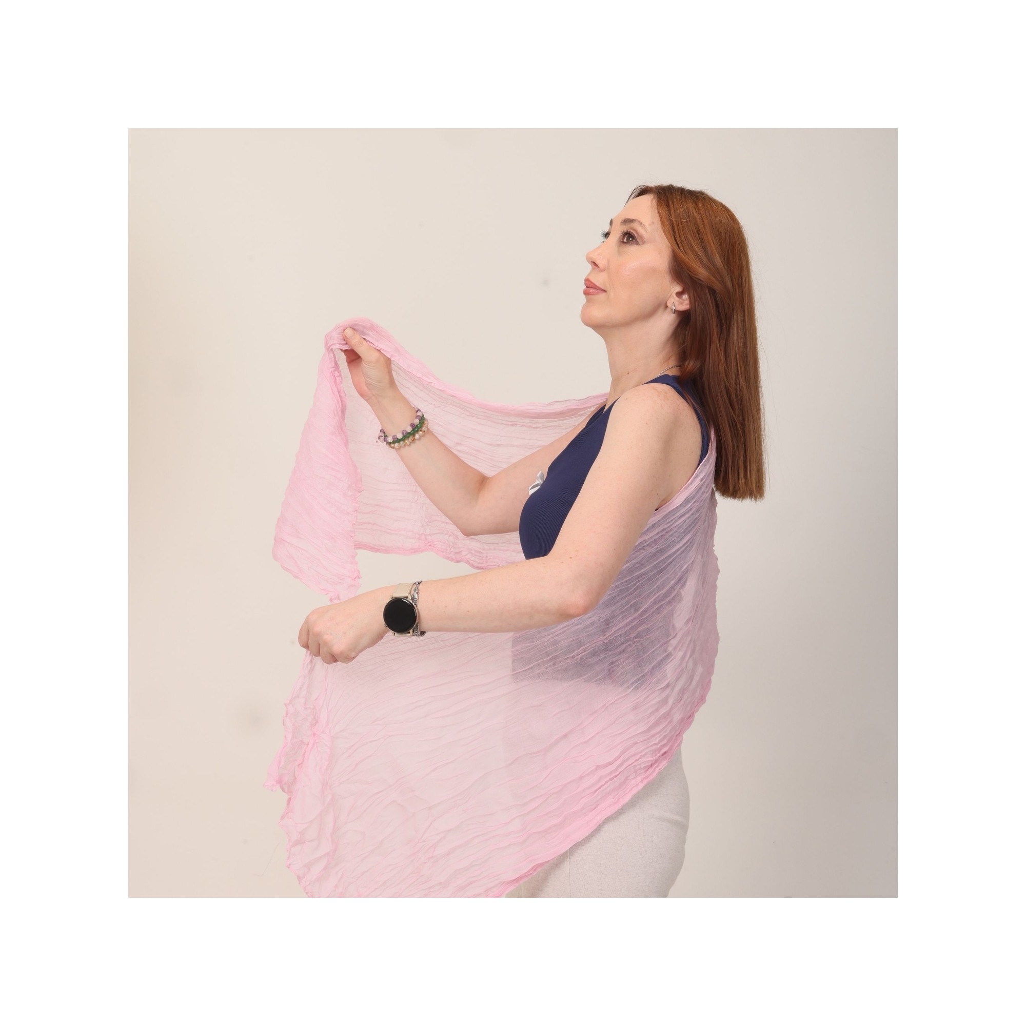 Mystic Shawl Lüks %100 Pamuk Bürümcük Şal (65X175 Cm) görsel 6