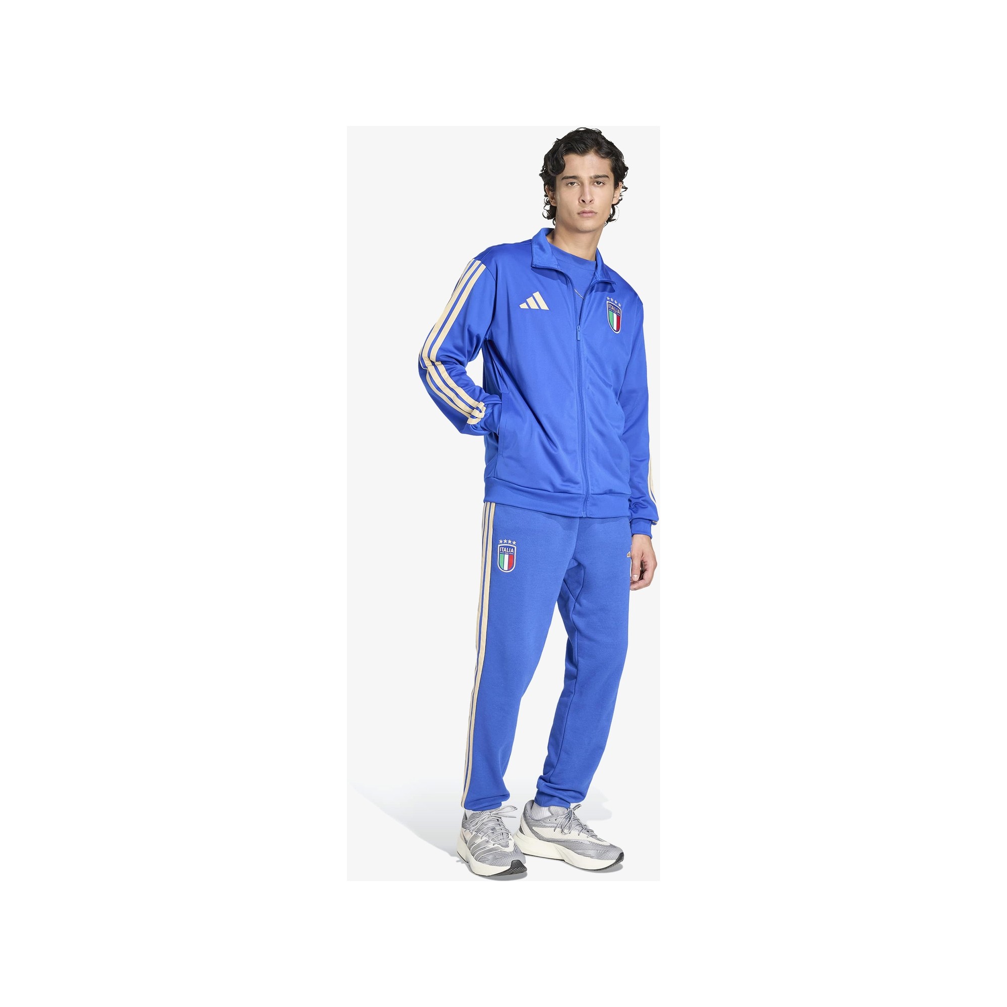 adidas İtalya Erkek Mavi Eşofman Üstü.- görsel 2