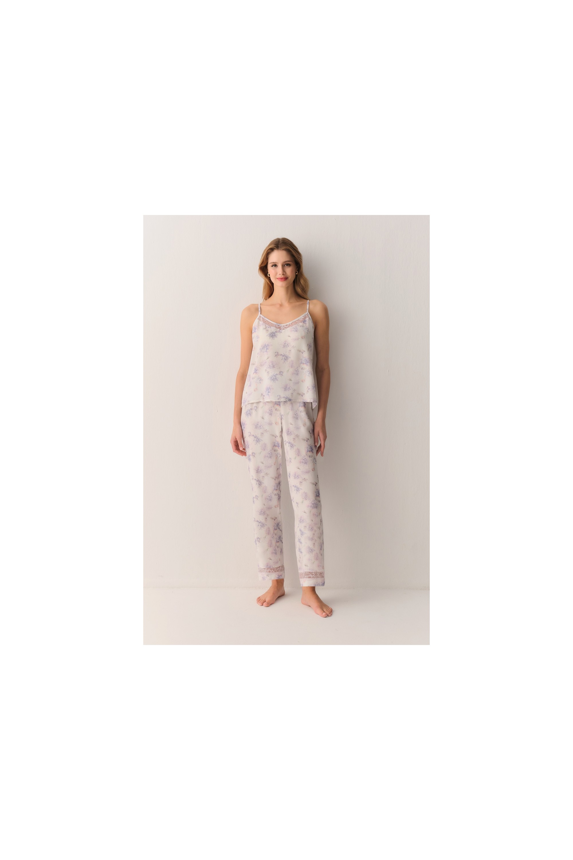 Suwen Lilac Atlet Pantolon Pijama Takımı görsel 5