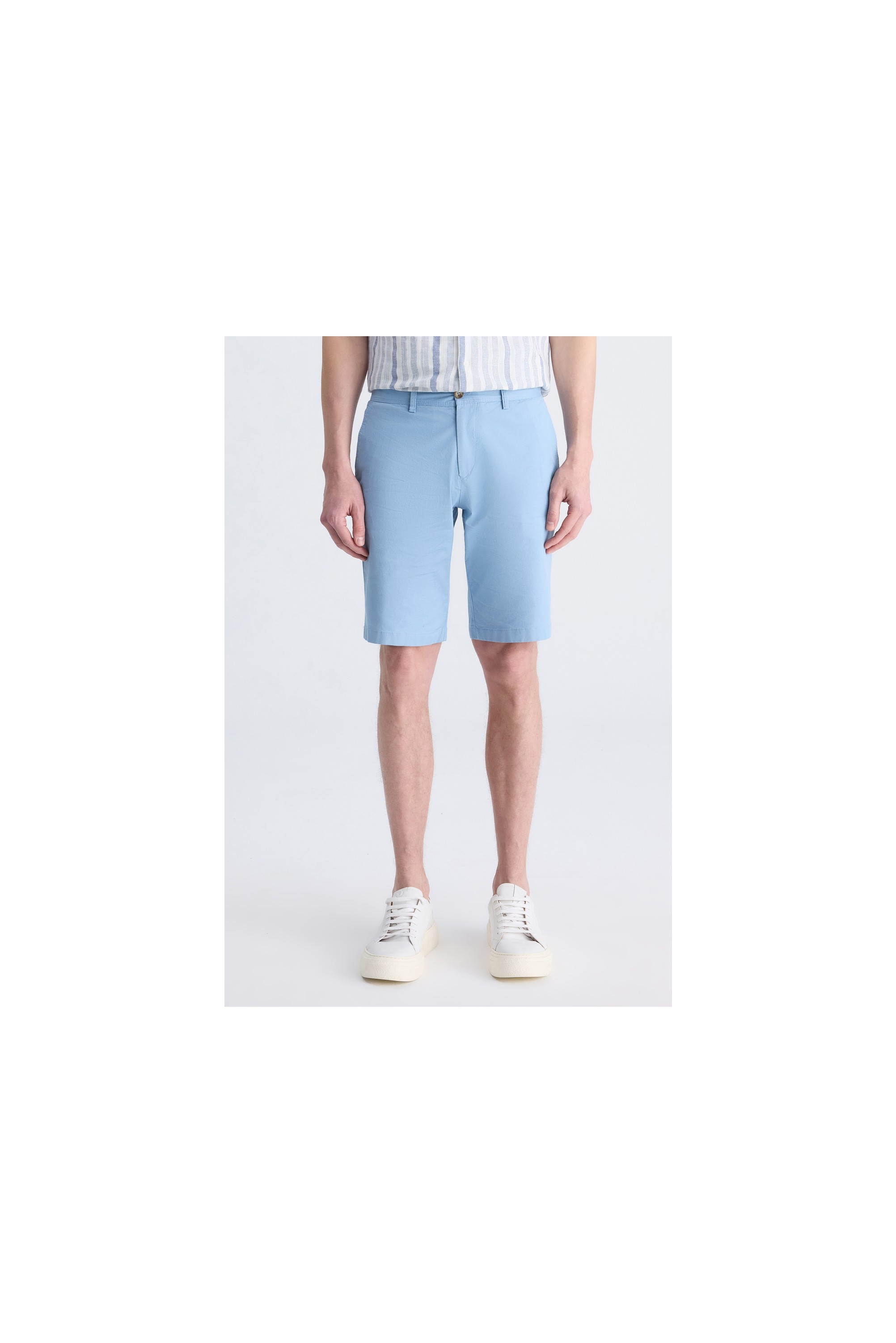 TWN Slim Fit Mavi Gabardin Pamuklu Şort 4EC13S2097600