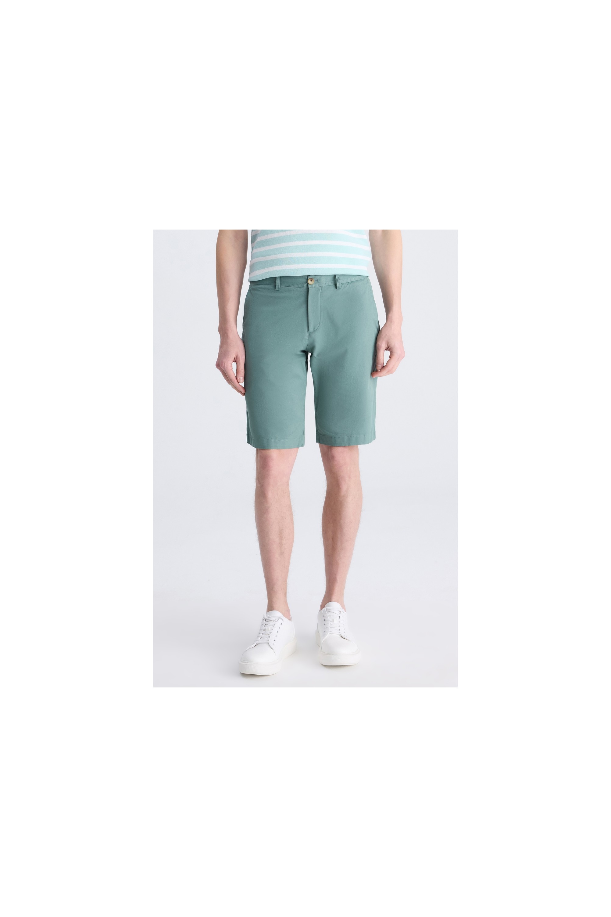 TWN Slim Fit Mavi Gabardin Pamuklu Şort 4EC13S2097600