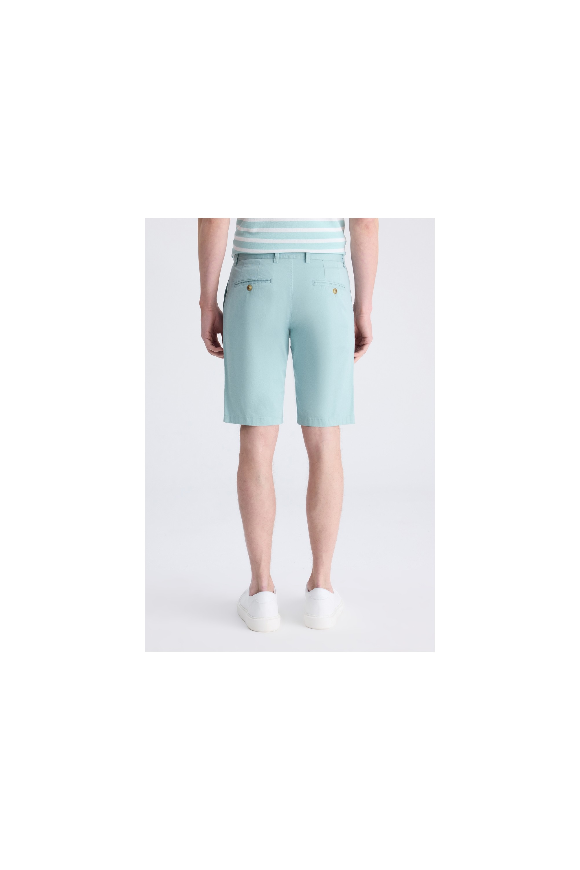 TWN Slim Fit Mavi Gabardin Pamuklu Şort 4EC13S2097600 görsel 3