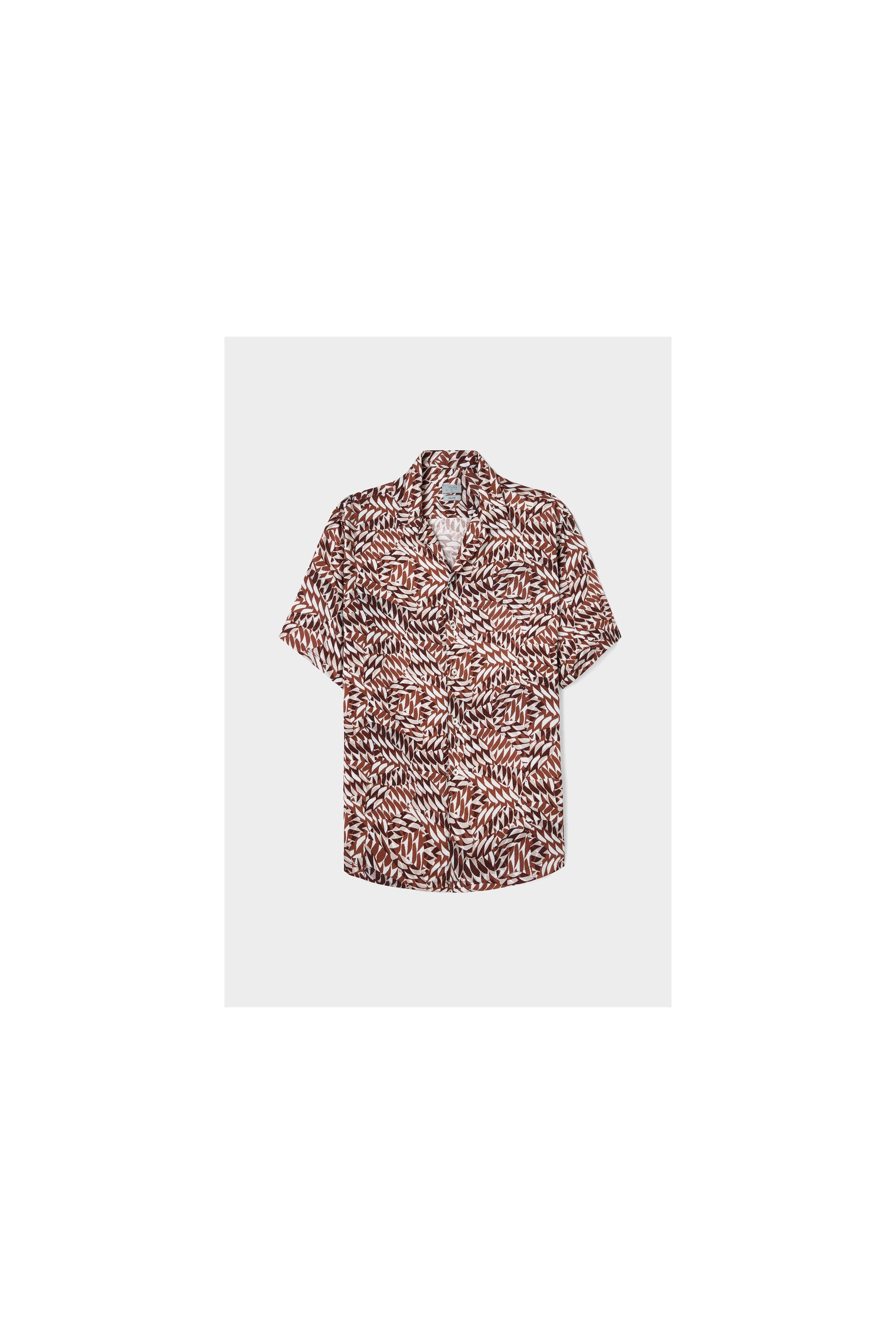 TWN Relaxed Fit Taba Baskılı Rayon Gömlek 0EC02AP14313M görsel 5