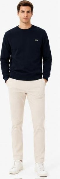 Lacoste Bisiklet Yaka Lacivert Regular Fit görsel 4