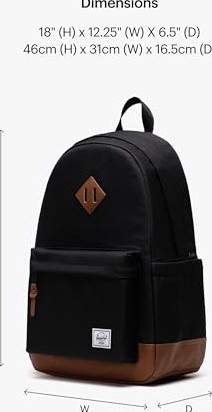 1001 Herschel Miras Sırt Çantası Sırt Çantası Üniseks Yetişkin görsel 3