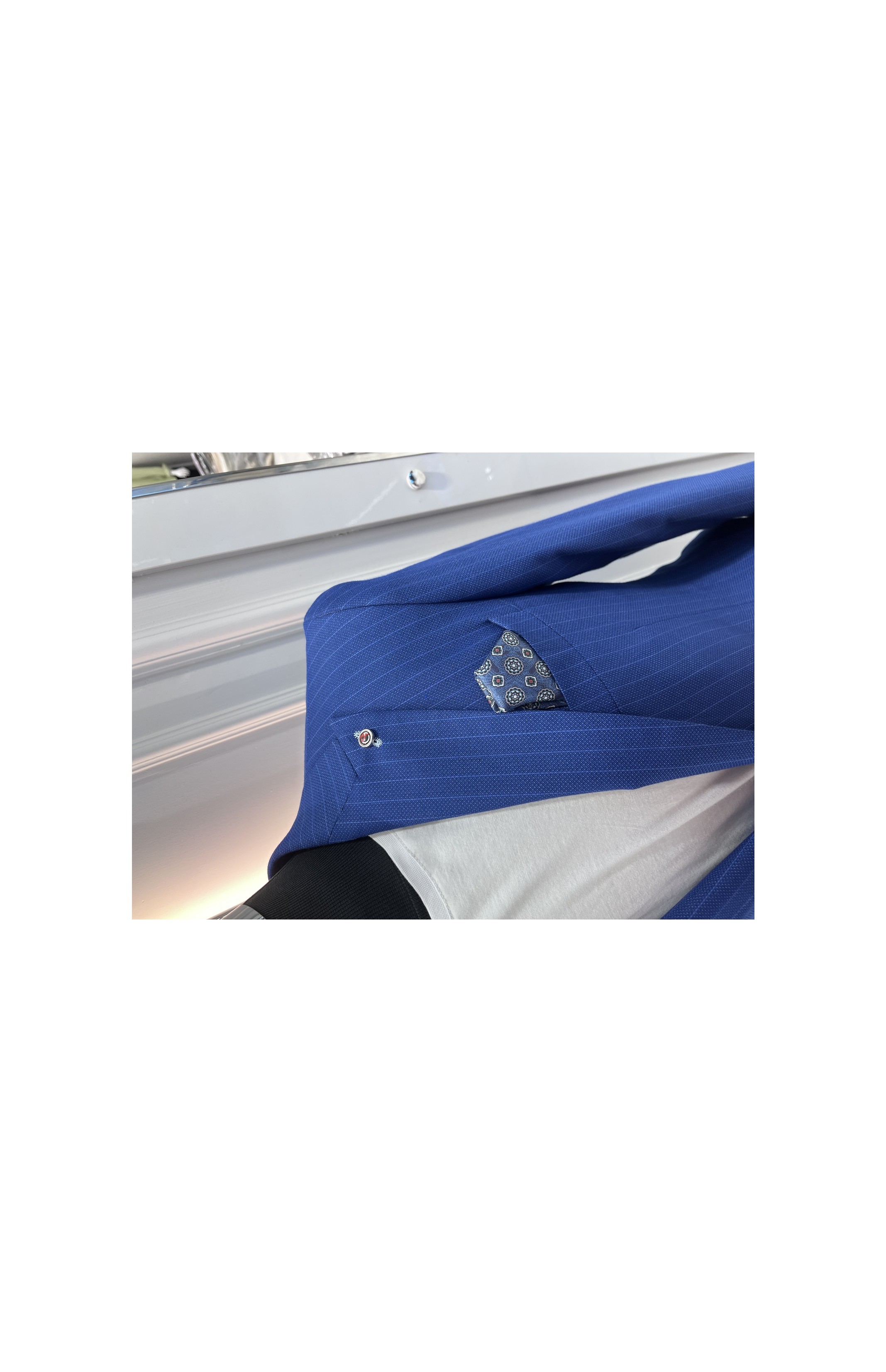 Sabri Zengin Erkek Çizgili Slim Fit Blazer Ceket görsel 2