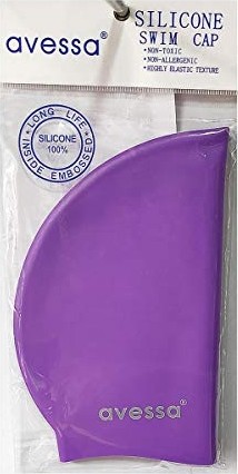Die Grup Avessa Silikon Bone, Kaymaz, Su Geçirmez, Deniz ve Havuz Için Uygun, Unisex, Sarı & Mor, SC-209