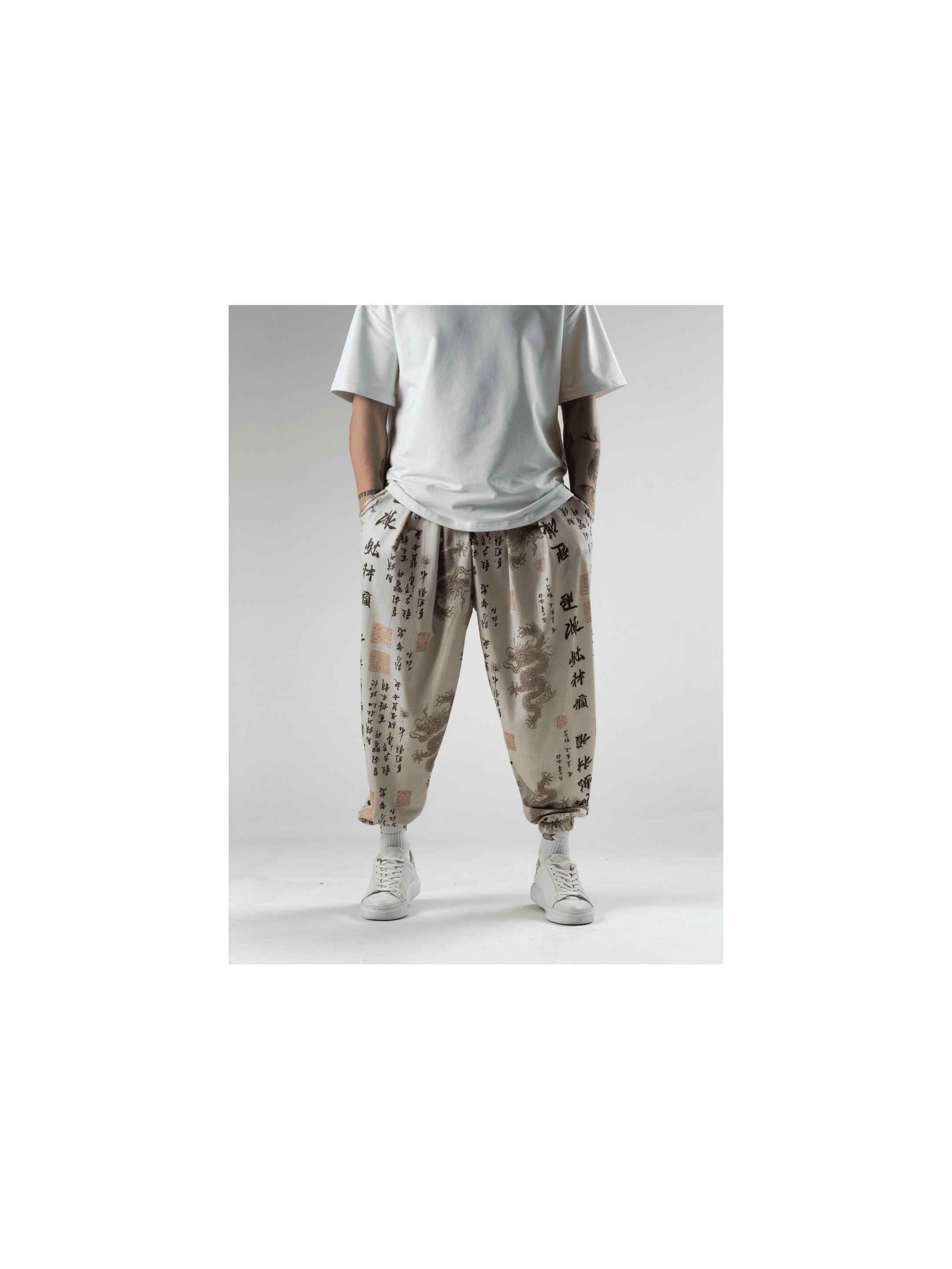 Cocopelli Chinese Desenli Erkek Şalvar Pantolon COC2926 görsel 2
