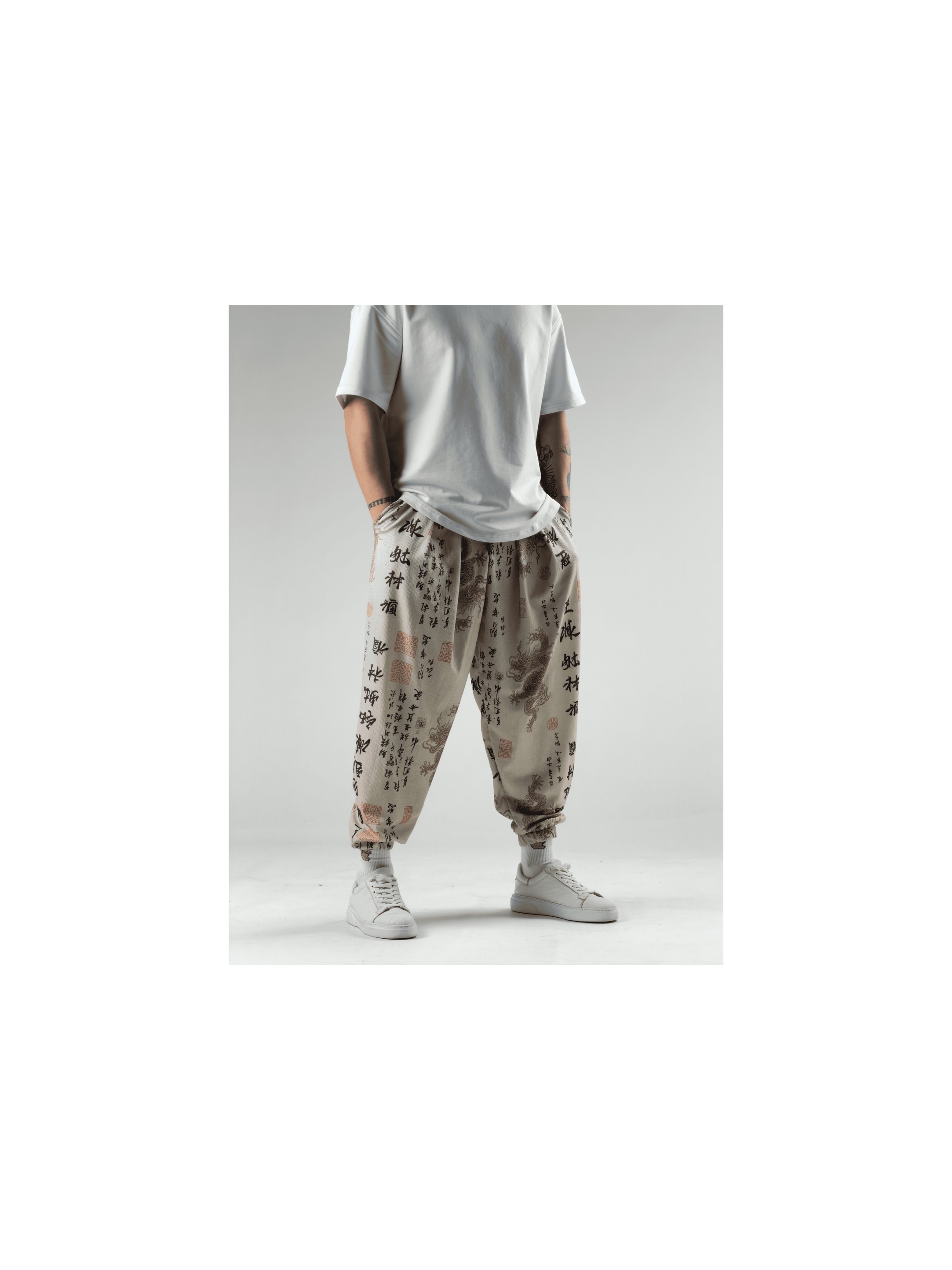 Cocopelli Chinese Desenli Erkek Şalvar Pantolon COC2926 görsel 3